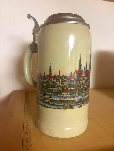 Steingut bierkrug mit - steingut,