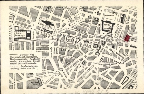 Stadtplan münchen hotel - stadtplan, münchen,