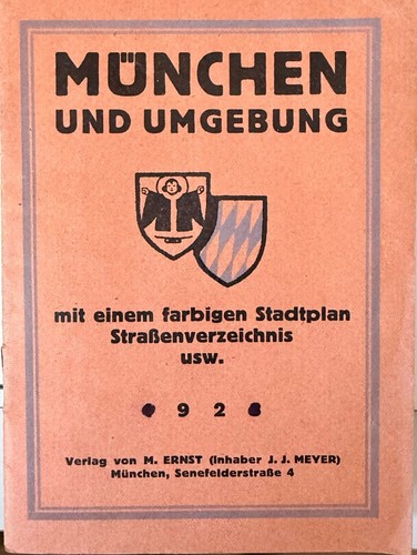 Stadtfuehrer muenchen 1923 - muenchen,