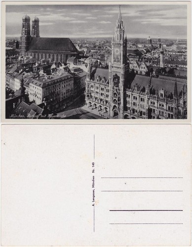 Ansichtskarte münchen rathaus - ansichtskarte,