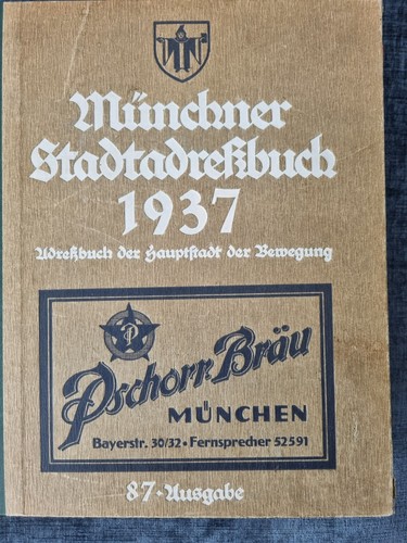 München stadtadressbuch 1937 - münchen,