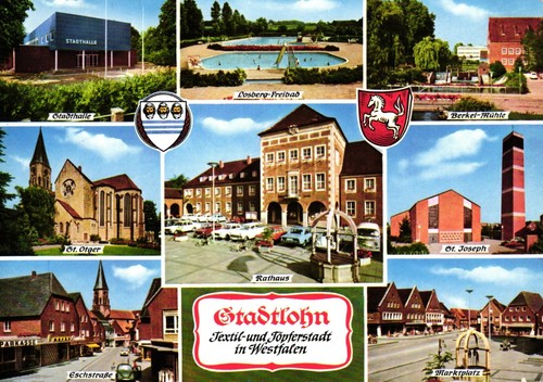 Stadtlohn mehrbild 1973 - stadtlohn,, mehrbild-ak,