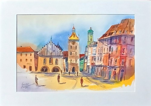München altstadt aquarell - münchen,