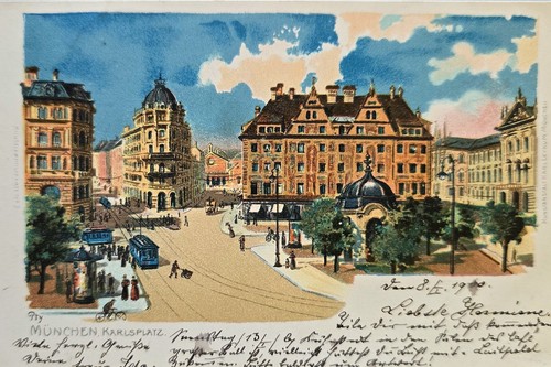 München karlsplatz - ak,