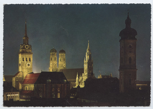 8000 münchen türme der - ak,