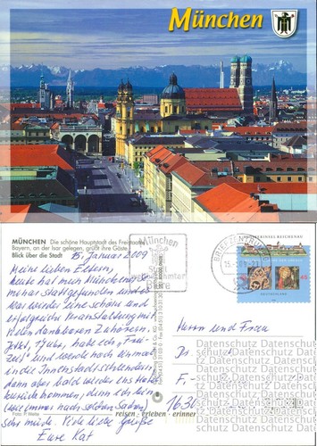 Ansichtskarte münchen blick - ansichtskarte,