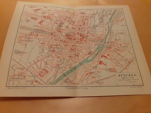 Stadtplan münchen etwa 1890 - münchen,
