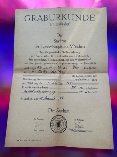 Alte graburkunde der - graburkunde,
